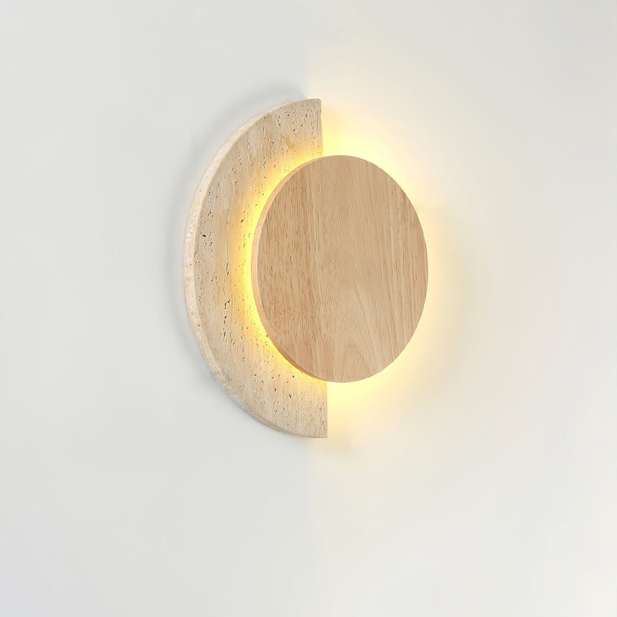 Coraeen Aplique de pared Media Luna Travertino Moderno