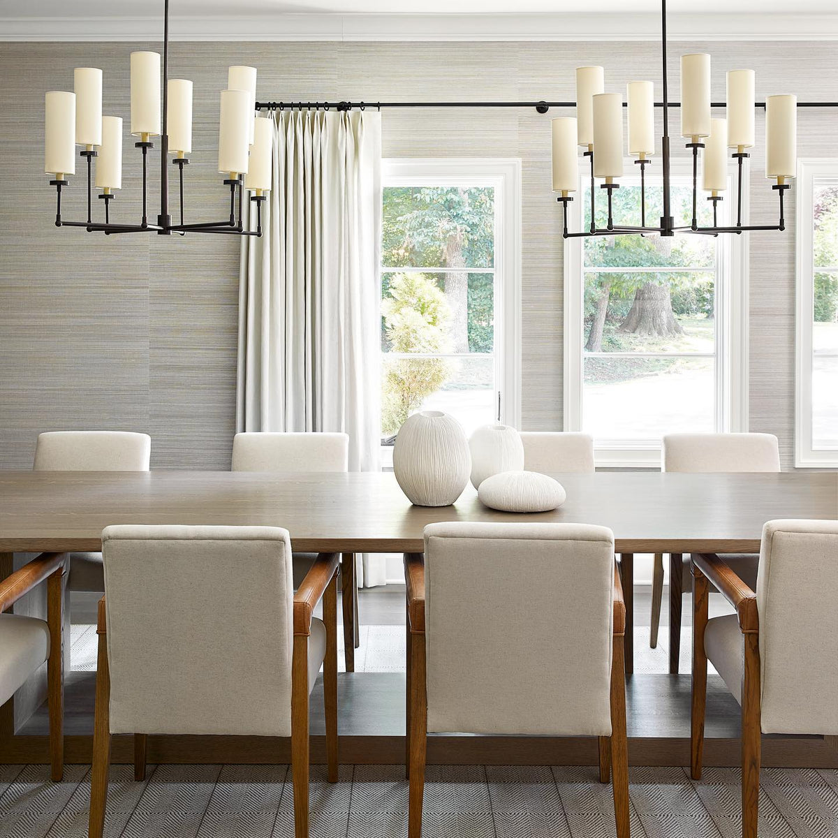 Artemis Chandelier Brass Fabric