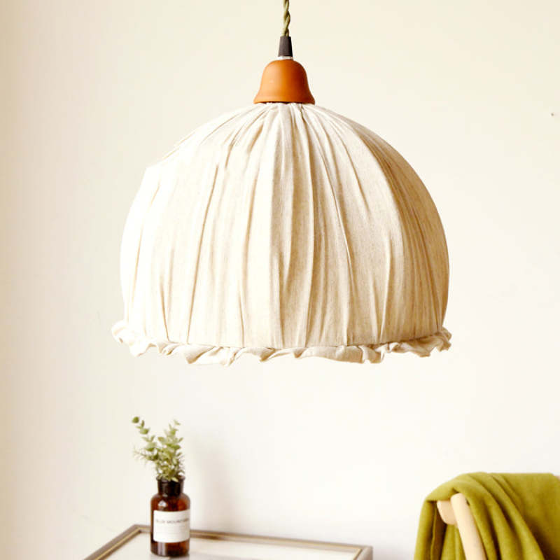 Nordic Lámpara Colgante Vintage Japonesa Tela Dormitorio