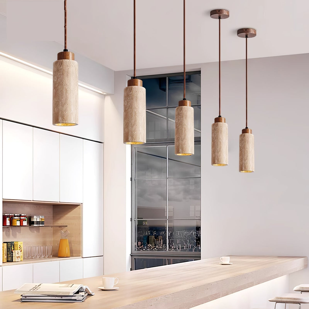 Avloris Lámpara Colgante Travertino Contemporáneo Iluminación