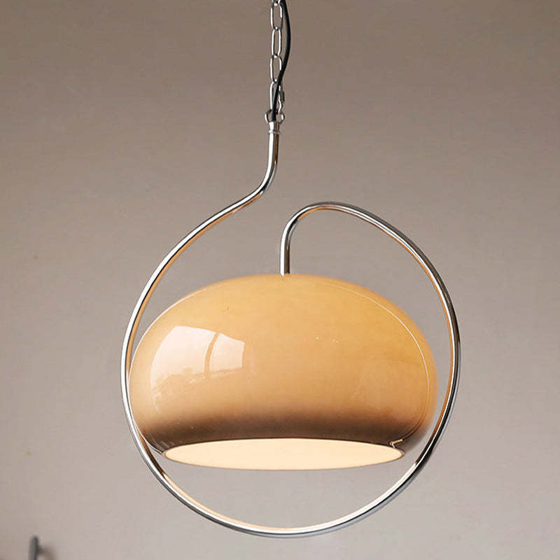 Valentina Vintage Retro Semicircular Metal/Vidrio Lámpara Colgante