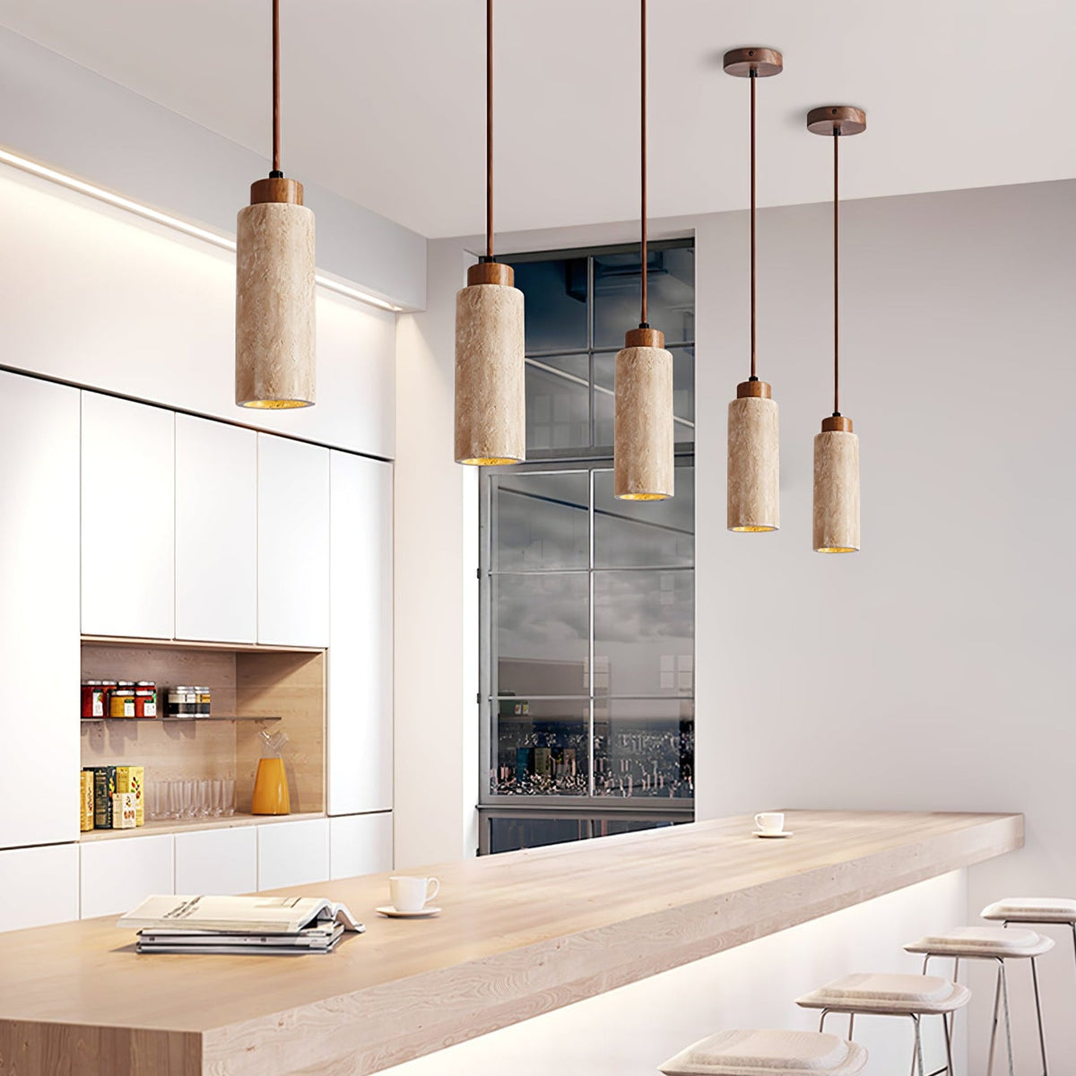 Avloris Lámpara Colgante Travertino Contemporáneo Iluminación