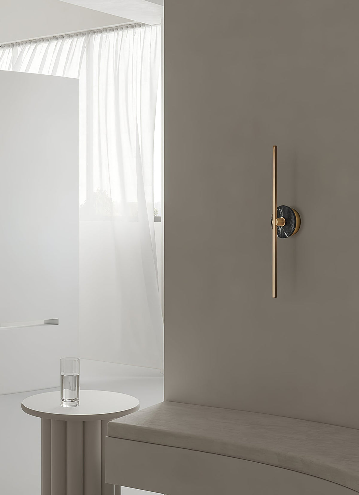 Albivine aplique de pared lineal en alabastro