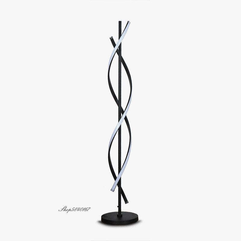Mira Moderna Diseño Metal/Silicio LED Lámpara de Pie Negra/Blanca