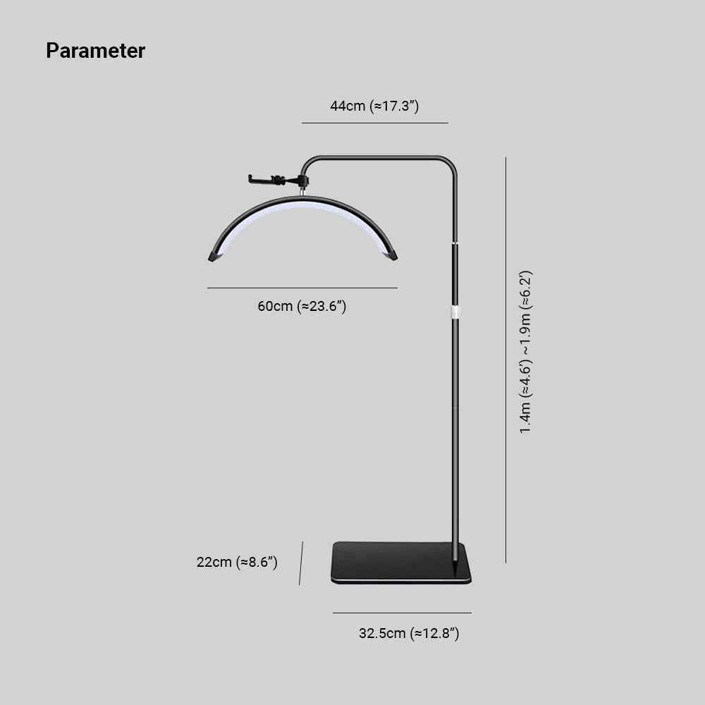 Mira Moderna Diseño Simple Metal Lámpara de Pie Negra