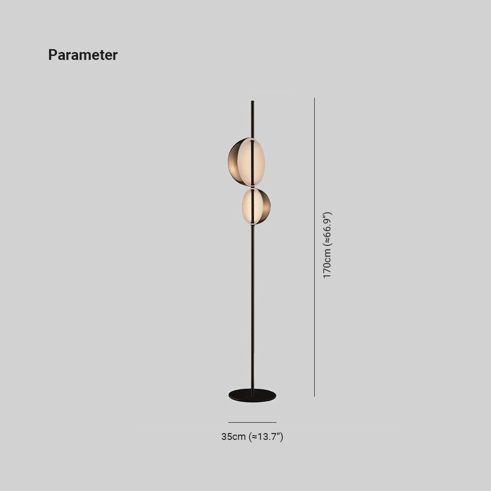 Mira Moderna Simple Metal Lámpara de Pie Negra/Ora