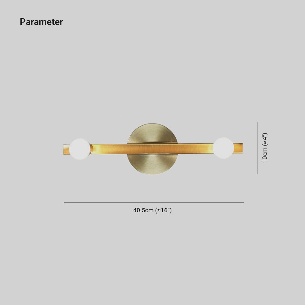 Avi Moderno Redondo Metal LED Aplique de Pared Oro