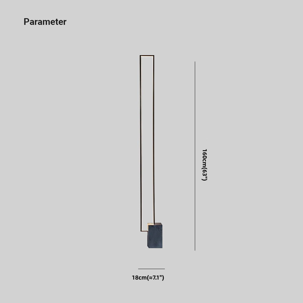 Mira Moderna Minimalista Lineal Metal Lámpara de Pie Negra